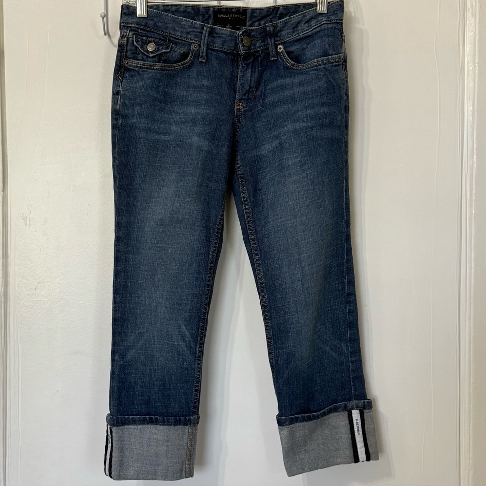 Banana Republic Capri Jeans Roll Cuff Hem, Cropped Women's Size 0
